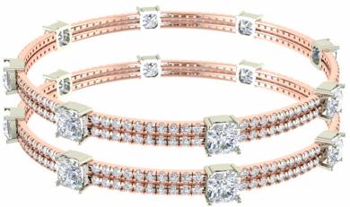 Artisan Diamond Bangle Pair - Aranya Diamonds