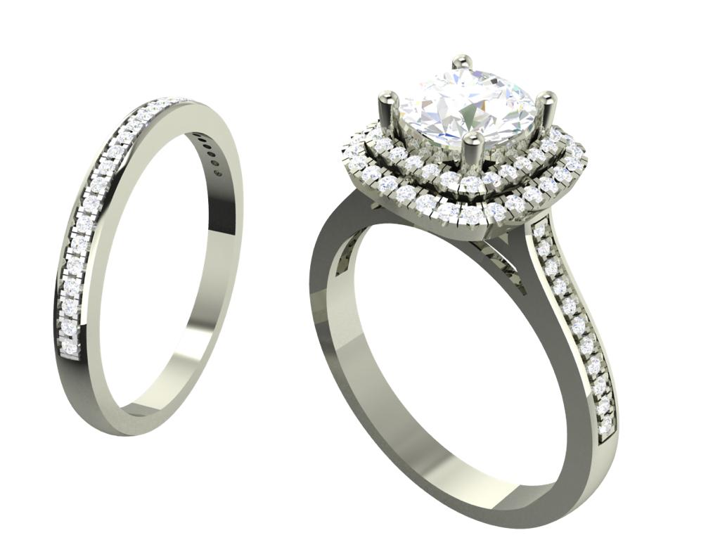 Halo Diamond Band - Aranya Diamonds