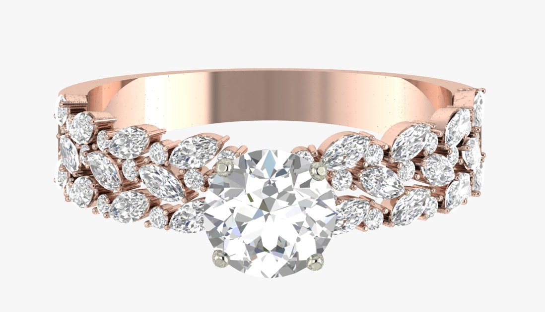 Marquise Diamond Statement Ring - Aranya Diamonds